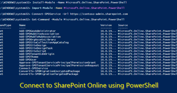 Connect to SharePoint Online PowerShell 