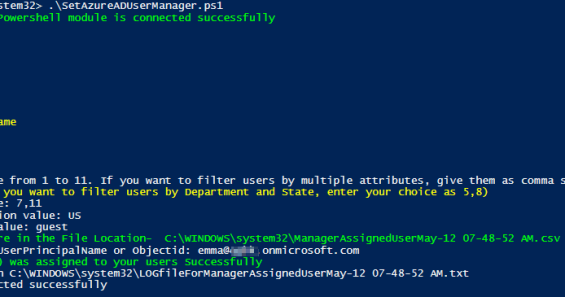 Set-up Manager for Office 365 Users Using MS Graph PowerShell