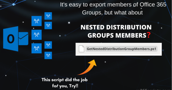 Export Office 365 Nested Distribution Group Members using PowerShell