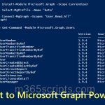 Connect to Microsoft Graph PowerShell Connect to Microsoft graph PowerShell