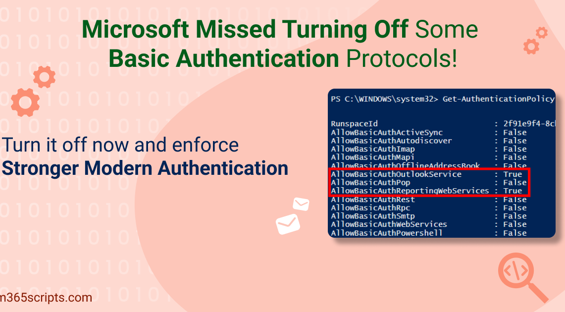 Disable Microsoft Exchange Unnoticed Basic Authentication Protocols in One Go!