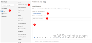 create email signature in Microsoft 365