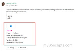 company-wide email signature