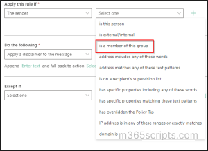 sender is a member of group