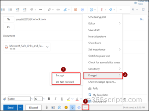 Encrypt email in Outlook on the web