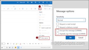 Encrypt email in Outlook using S/MIME encryption method