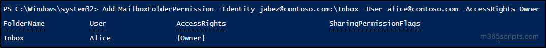 Add Mailbox Folder Permissions Using PowerShell