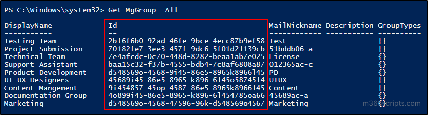 Get a list of all groups using MS Graph PowerShell - Manage Microsoft 365 Users