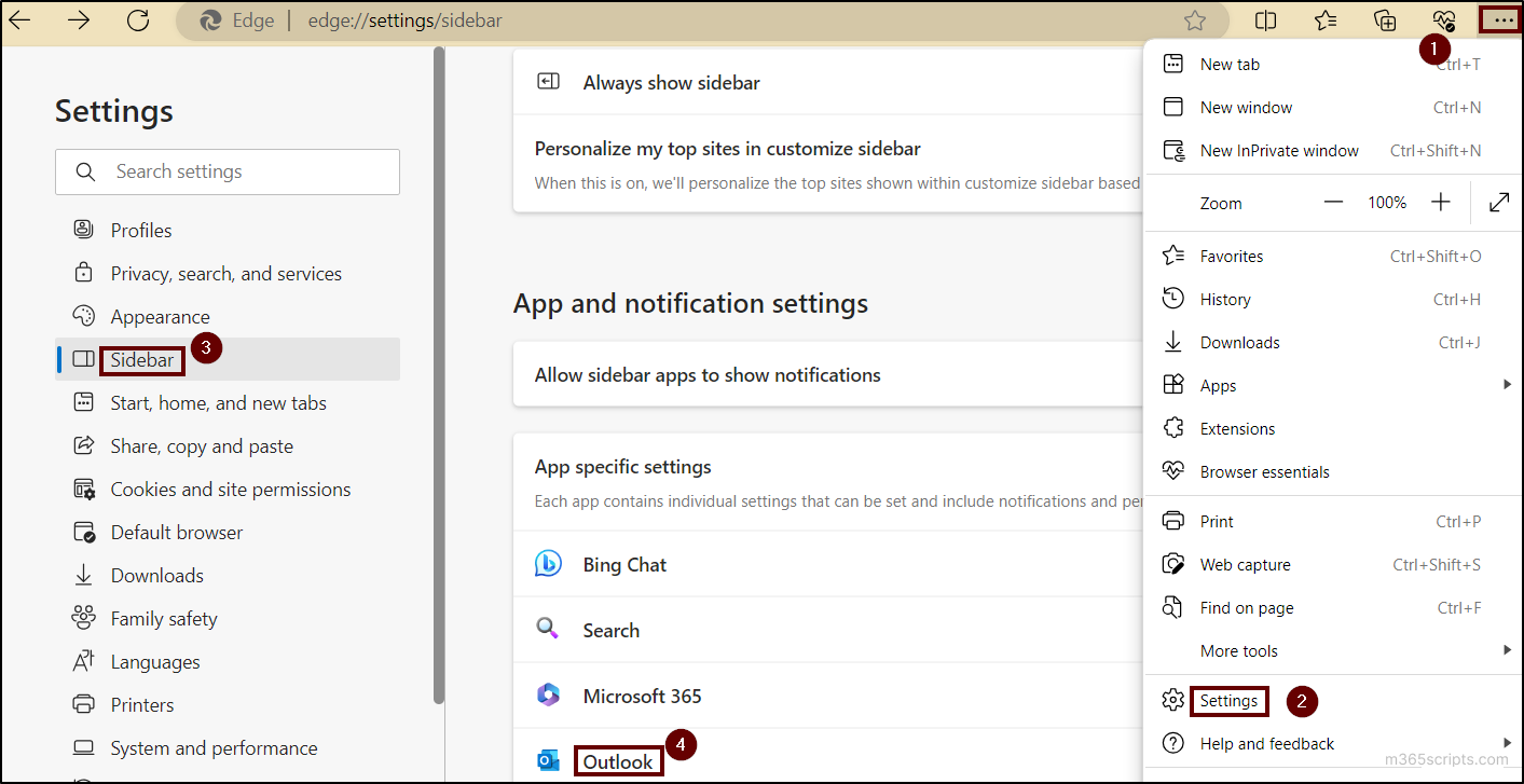 Stop email from auto-opening in the Microsoft Edge sidebar