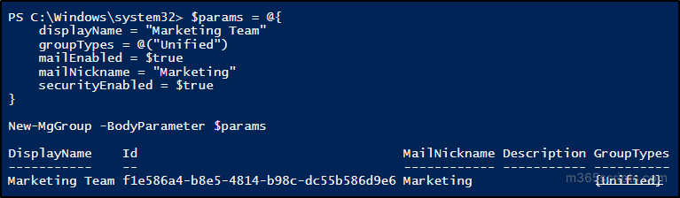 Create Groups in Microsoft 365 Using Graph PowerShell