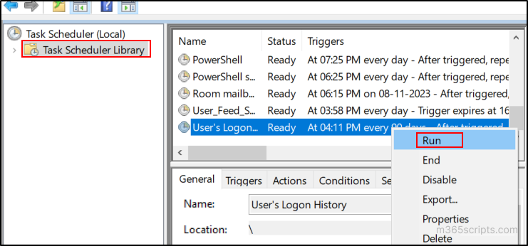 Manually Trigger a Task in Task Scheduler for PowerShell Script