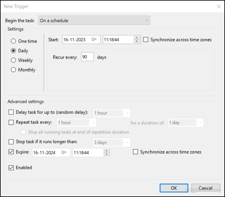 Trigger a Task in Windows Task Scheduler